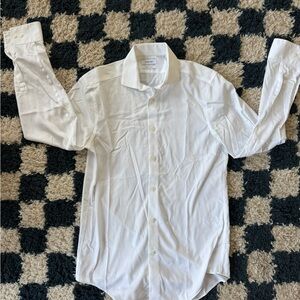 Calvin Klein White Dress Shirt Slim Fit No Iron